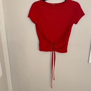 Guess Scarlet Lace-Up Crop Top